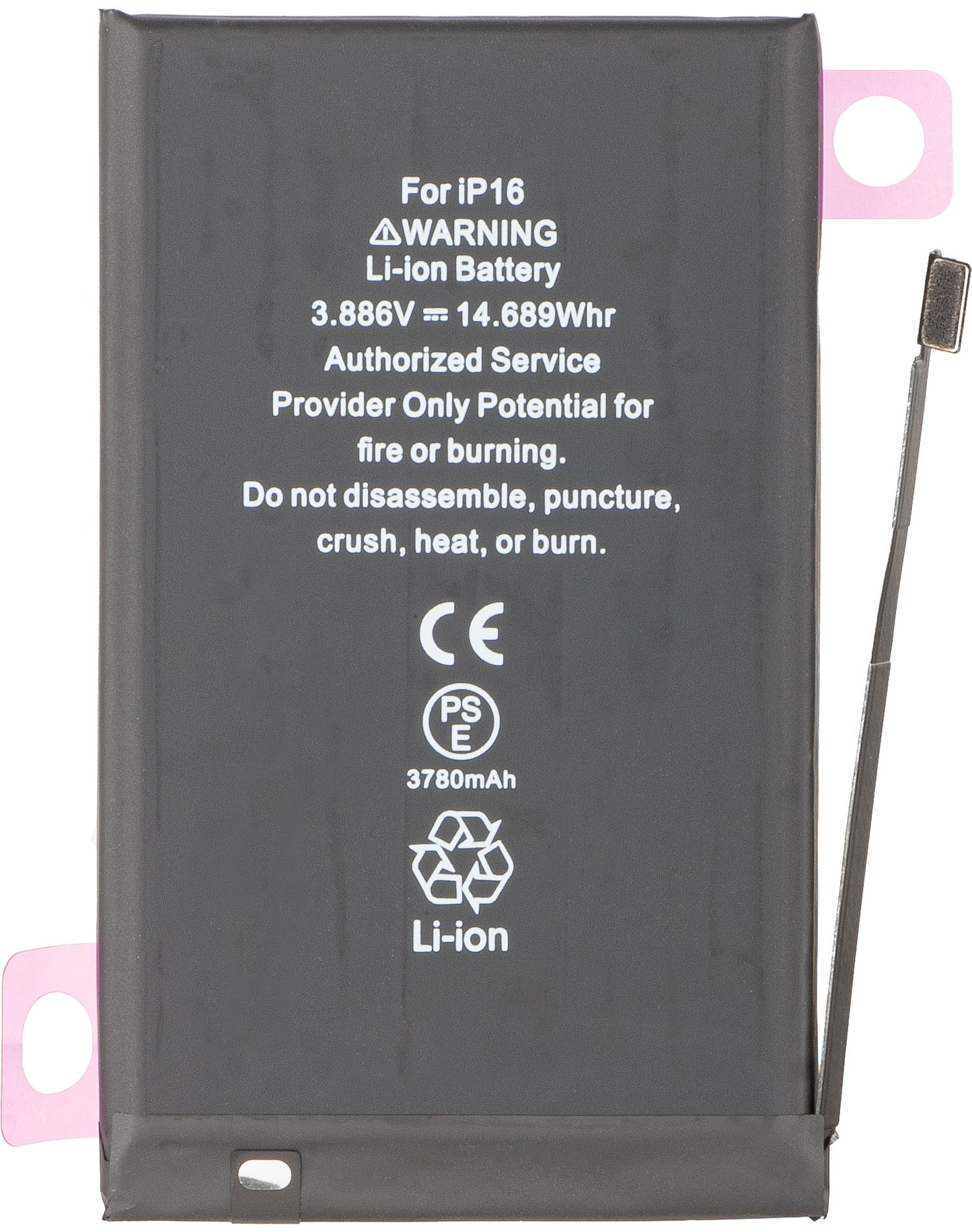 Apple iPhone 16 Akku, hohe Kapazität