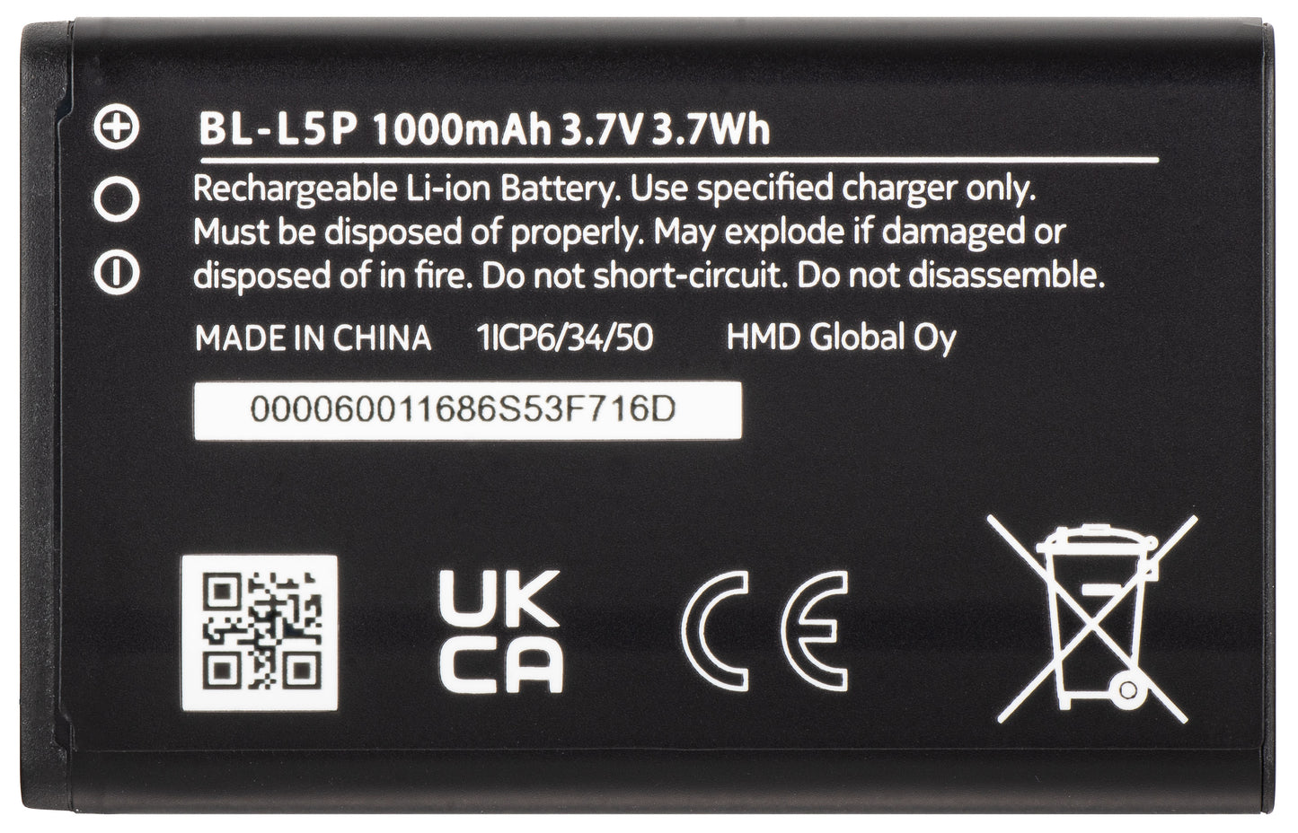 Akku HMD 105 / Nokia 105 (2024), BL-L5P, Service Pack SP60Z01Z1686Y