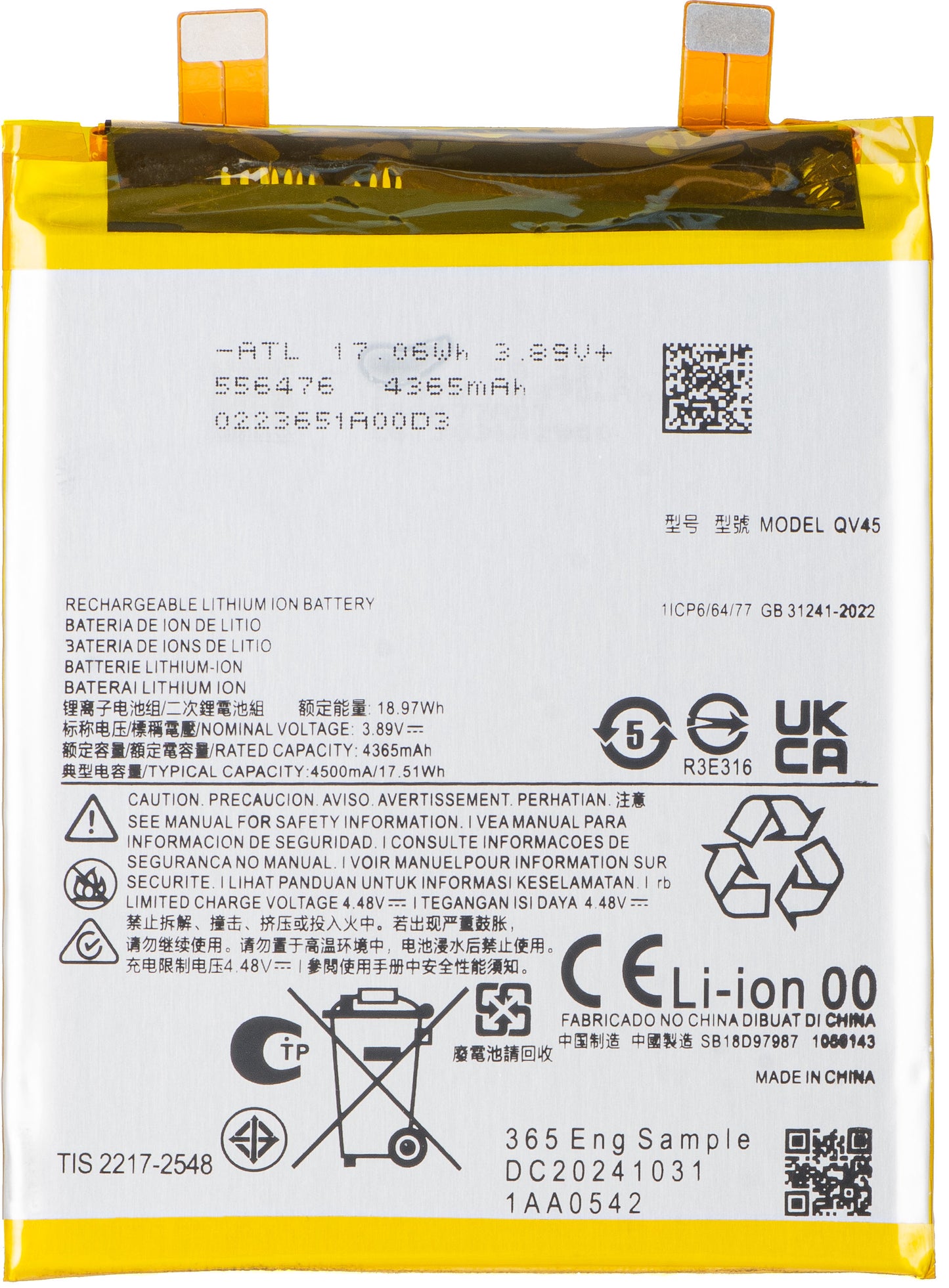 Akku für Motorola Edge 50 Ultra, QV45