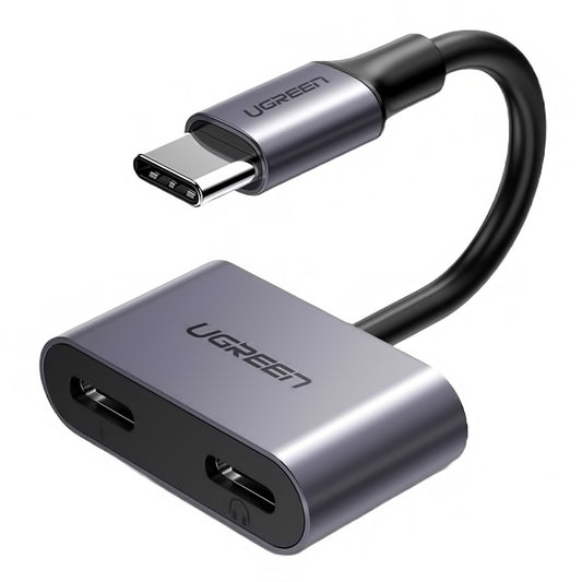 USB-C - USB-C / USB-C Audio Adapter UGREEN CM232, Grau