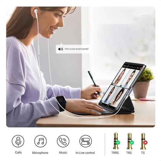 Audioadapter USB-C - 3.5mm UGREEN CM460 (20194) Winkelform, Grau