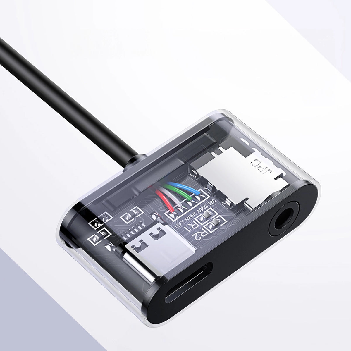 Audioadapter USB-C - 3,5 mm / USB-C UGREEN CM193, Grau