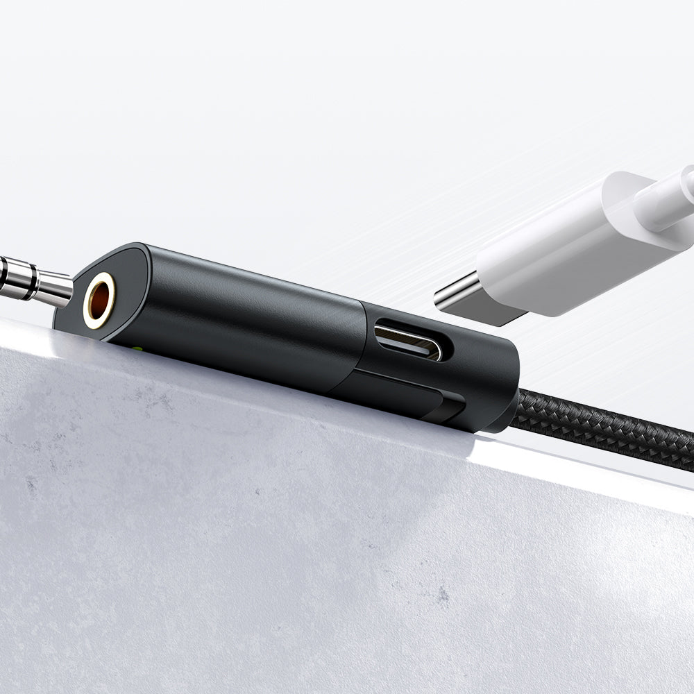 Audio-Adapter USB-C - USB-C / 3,5 mm McDodo CA-1880, Schwarz