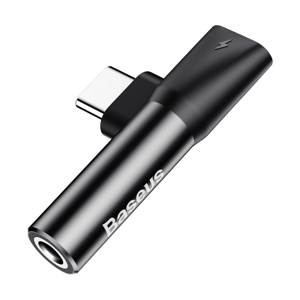 Audio-Adapter USB-C - USB-C / 3,5mm Baseus L41, Schwarz CATL41-01