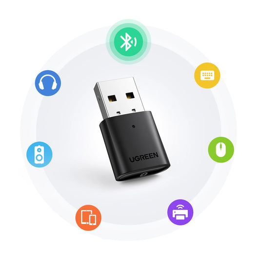 Bluetooth-USB-Adapter UGREEN CM390, Schwarz