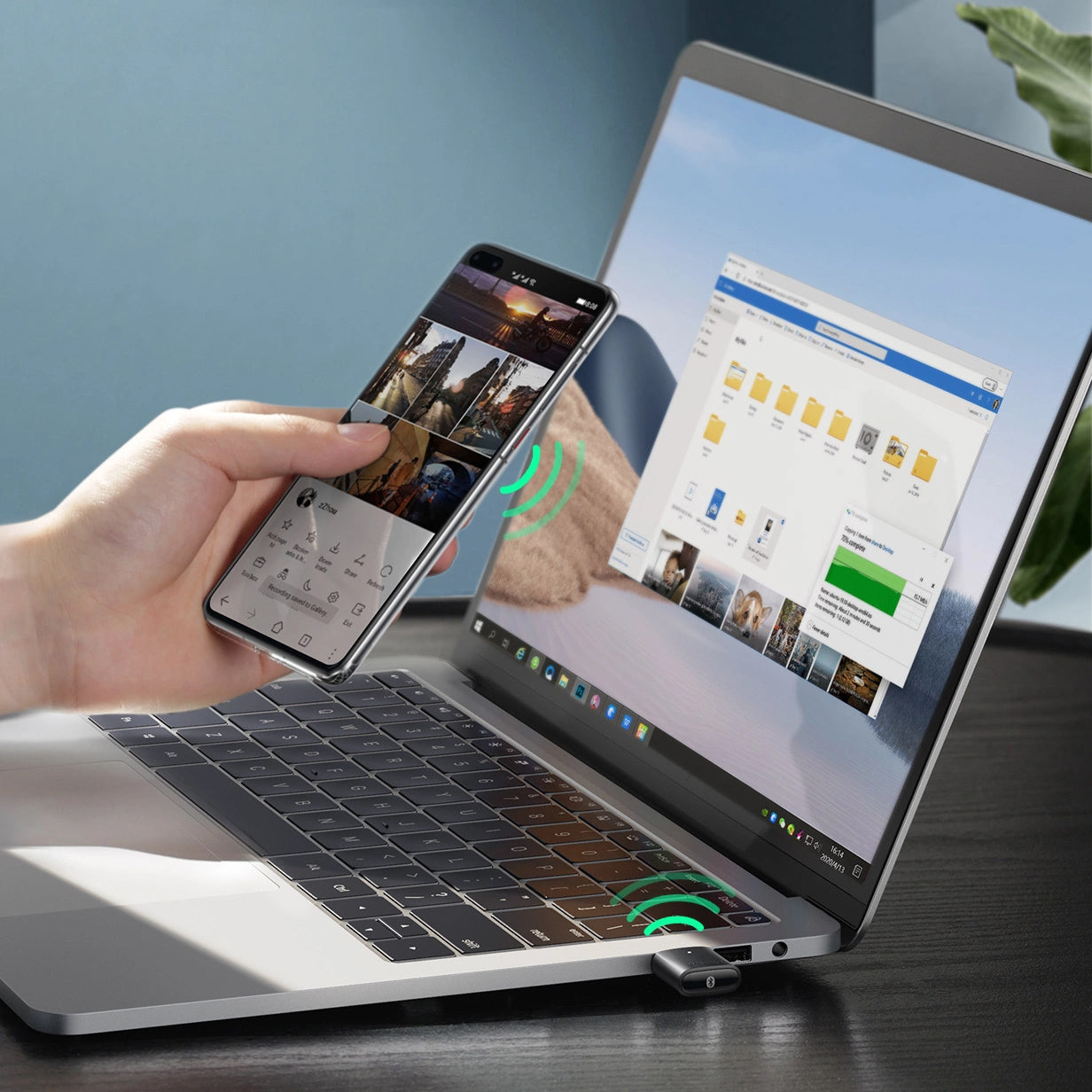 Bluetooth-USB-Adapter UGREEN CM390, Schwarz