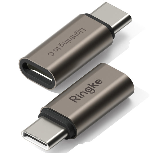 Daten- und Ladeadapter Lightning - USB-C Ringke, Braun, Set 2 Stück