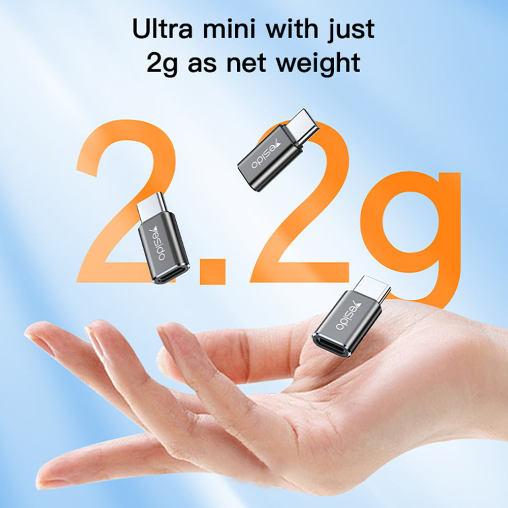 Daten- und Ladeadapter Lightning - USB-C Yesido GS22, Grau