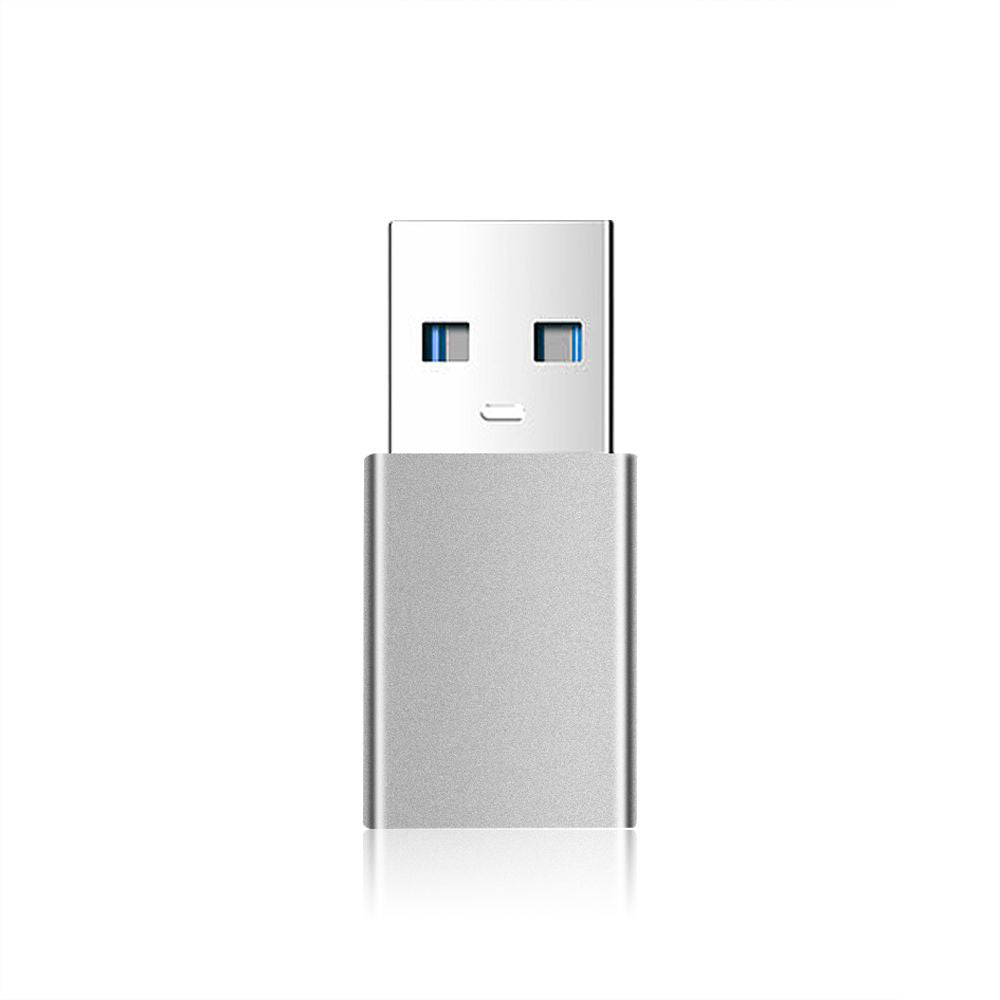 USB-C - USB-A Adapter für Daten und Laden Fixed, Grau