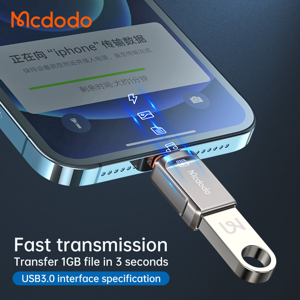 OTG Lightning to USB-A McDodo OT-8600 Adapter, Gray