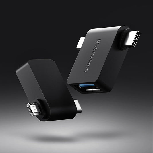 OTG microUSB / USB-C - USB-A UGREEN U30453, Schwarz