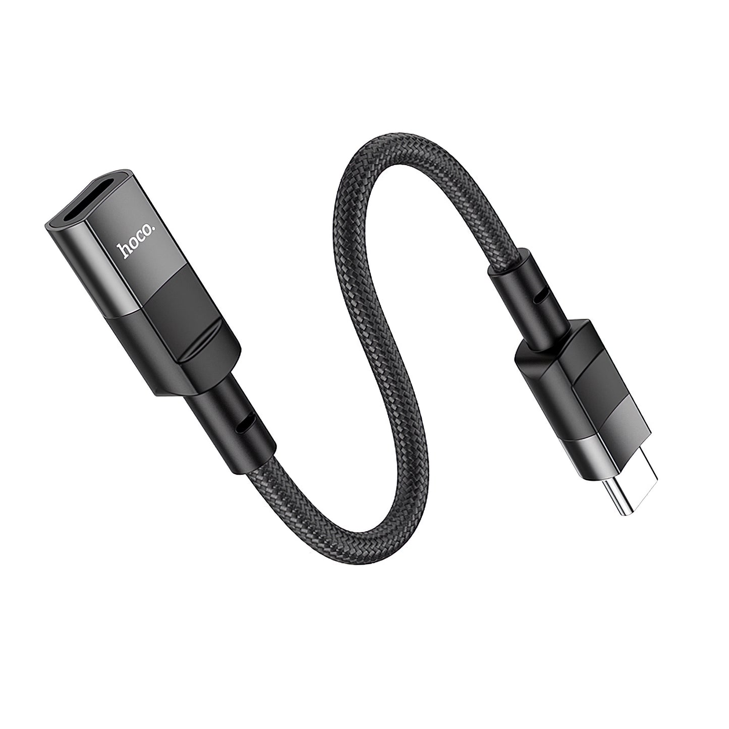 HOCO U107 Lightning - USB-C Daten- und Ladeadapter HOCO U107, 0,1m, Schwarz
