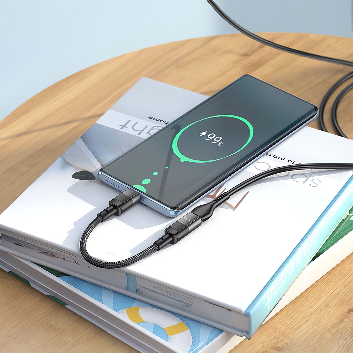 HOCO U107 Lightning - USB-C Daten- und Ladeadapter HOCO U107, 0,1m, Schwarz