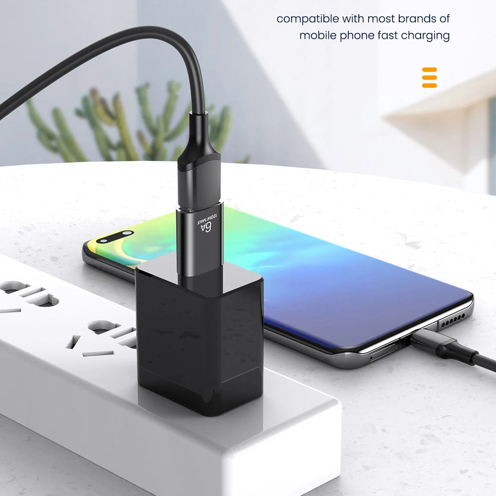 OTG Adapter USB-C - USB-A Techsuit A2 HyperPort, Schwarz Orange