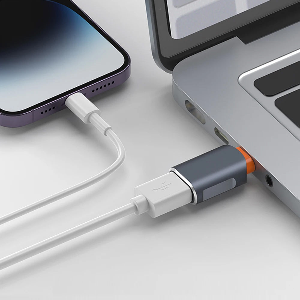 OTG Adapter USB-C - USB-A Techsuit A9 SlateVolt, Grau Orange