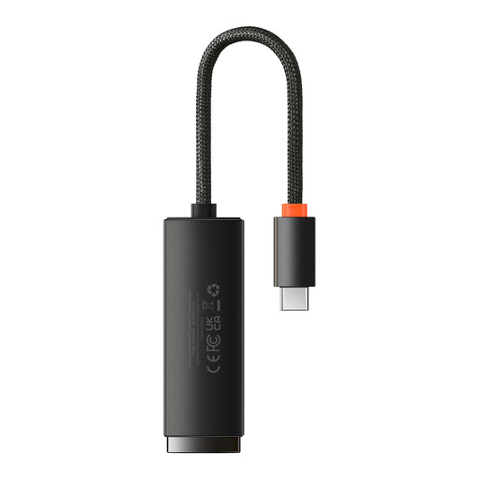 Baseus Lite Netzwerkkarte, USB-C - RJ45, Schwarz WKQXX000301