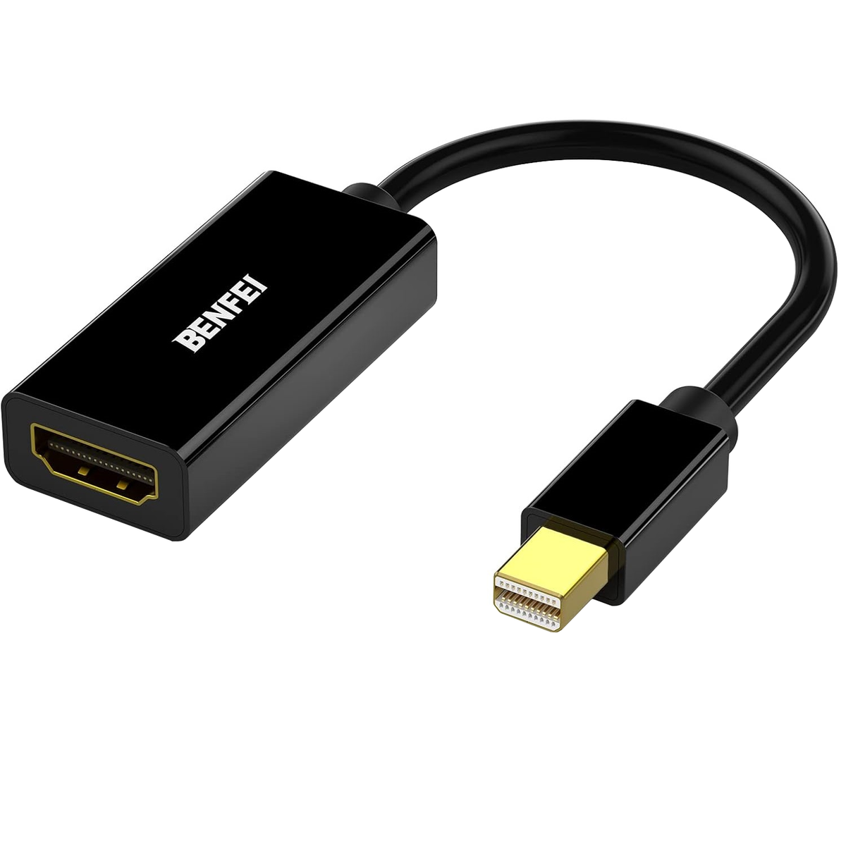 Benfei Videoadapter, MiniDisplayPort - HDMI, 1080P, Schwarz