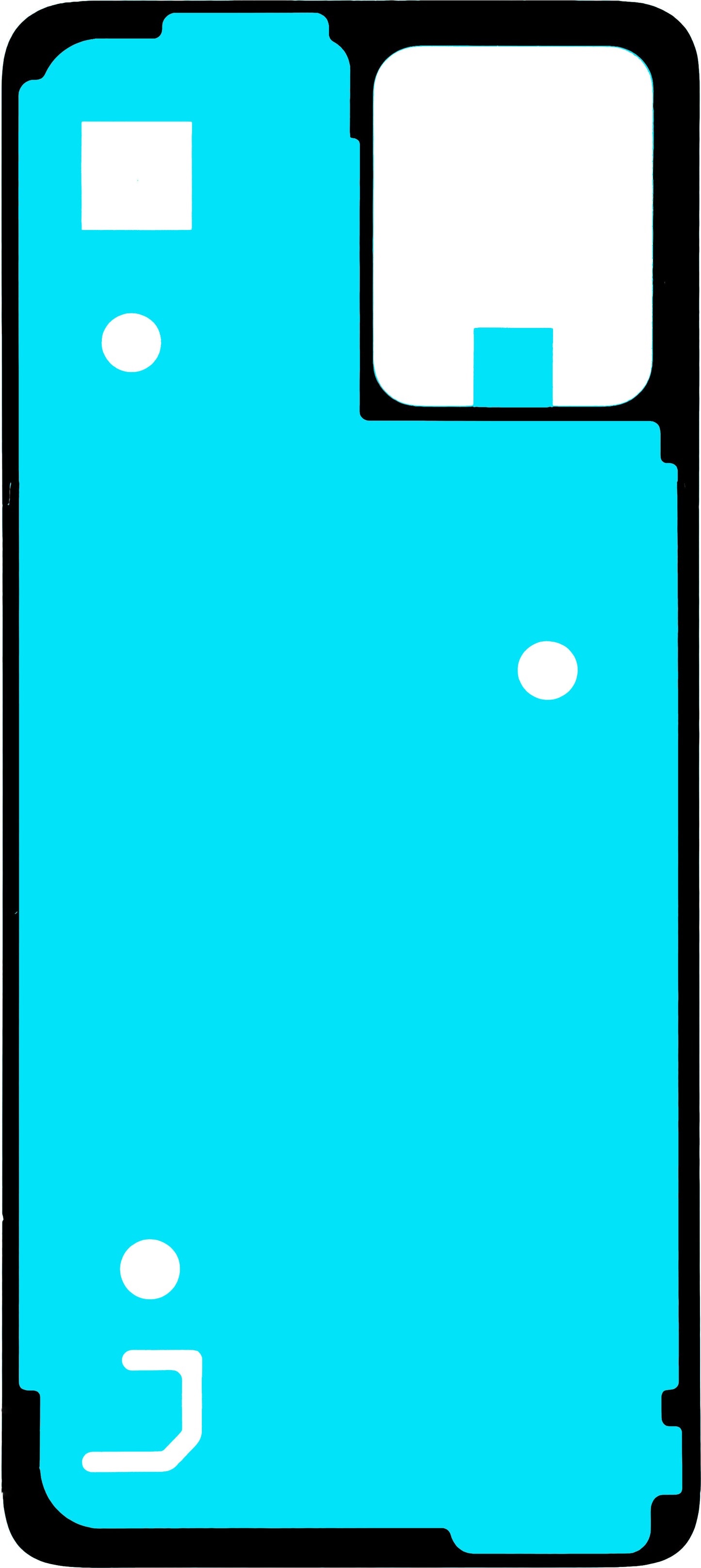 Klebstoff Batterieabdeckung Motorola Moto G64 / G54 Power Edition / G54, 2D, Service Pack 5D78C23265