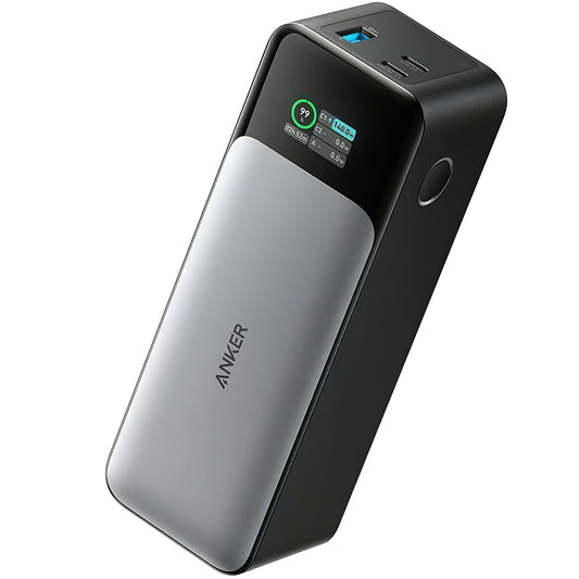 Anker 737 Externer Akku, 24000mAh, 140W, QC + PD, 1 x USB-A - 2 x USB-C, Schwarz A1289011
