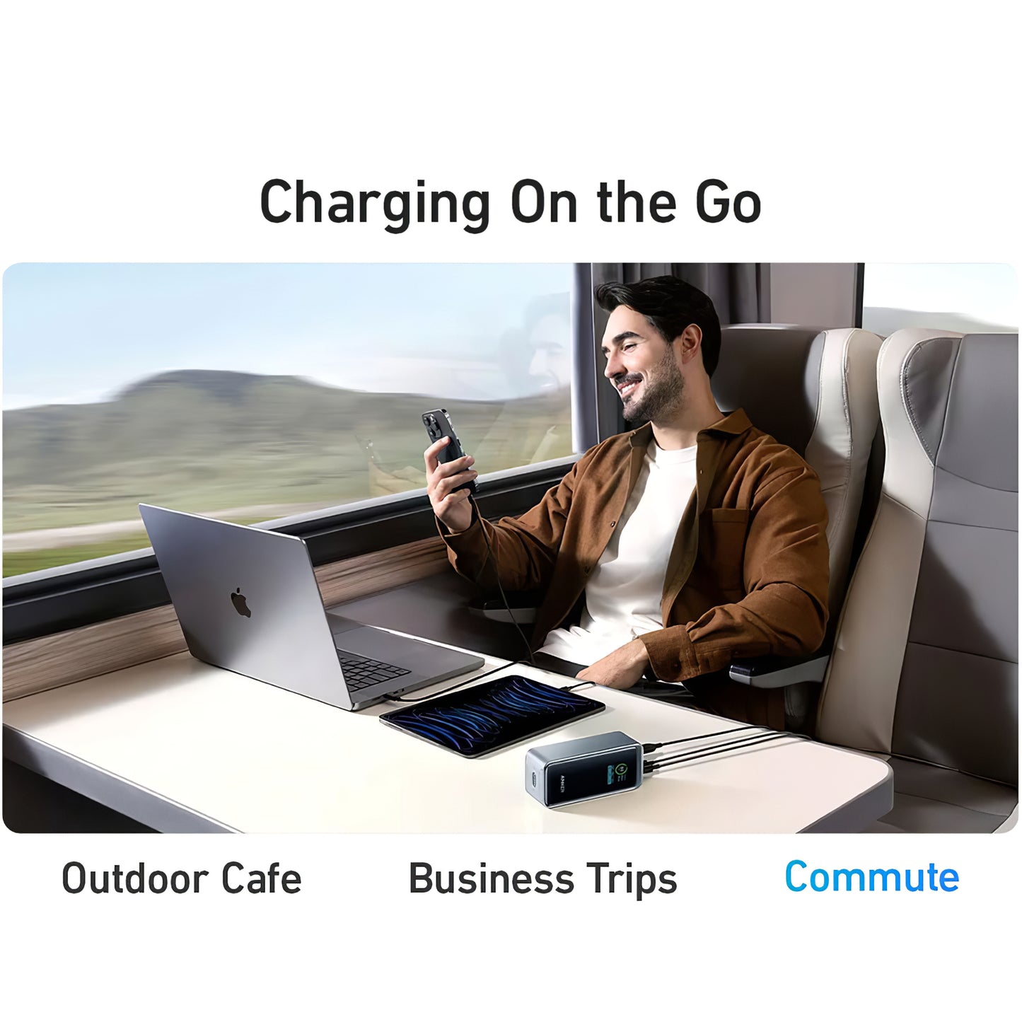 Anker Prime Externe Batterie, 20000mAh, 200W, QC + PD, 1 x USB-A - 2 x USB-C, Schwarz A1336011