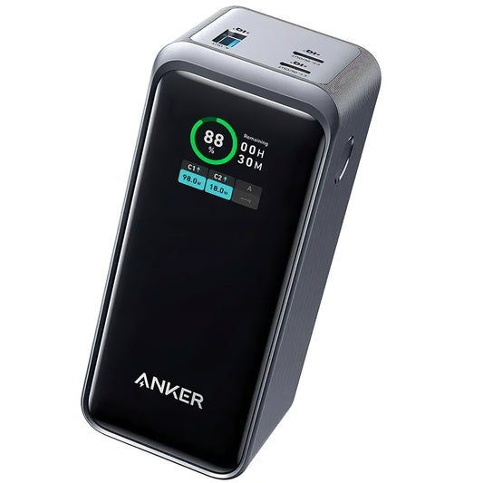 Anker Prime Externe Batterie, 20000mAh, 200W, QC + PD, 1 x USB-A - 2 x USB-C, Schwarz A1336011