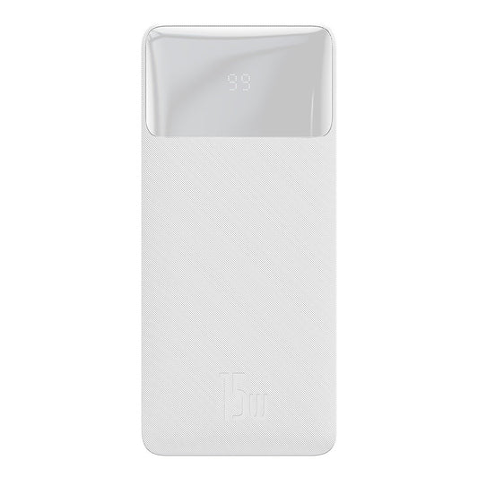 Baseus Bipow Externer Akku, 10000mAh, 15W, 1 x USB-C - 2 x USB-A, Weiß PPBD050002
