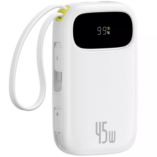 Externe Batterie Baseus EnerFill FC31, 20000mAh, 45W, QC + PD, 1 x Lightning - 1 x USB-A - 2 x USB-C, Weiß P10082105213-00