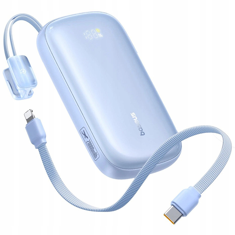 Externer Akku Baseus EnerFill FC21 Qpow 3 Ultra, 20000mAh, 22.5W, QC + PD, 1 x USB-A - 1 x USB-C, Blau E0027M03