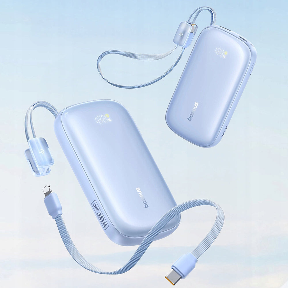 Externer Akku Baseus EnerFill FC21 Qpow 3 Ultra, 20000mAh, 22.5W, QC + PD, 1 x USB-A - 1 x USB-C, Blau E0027M03