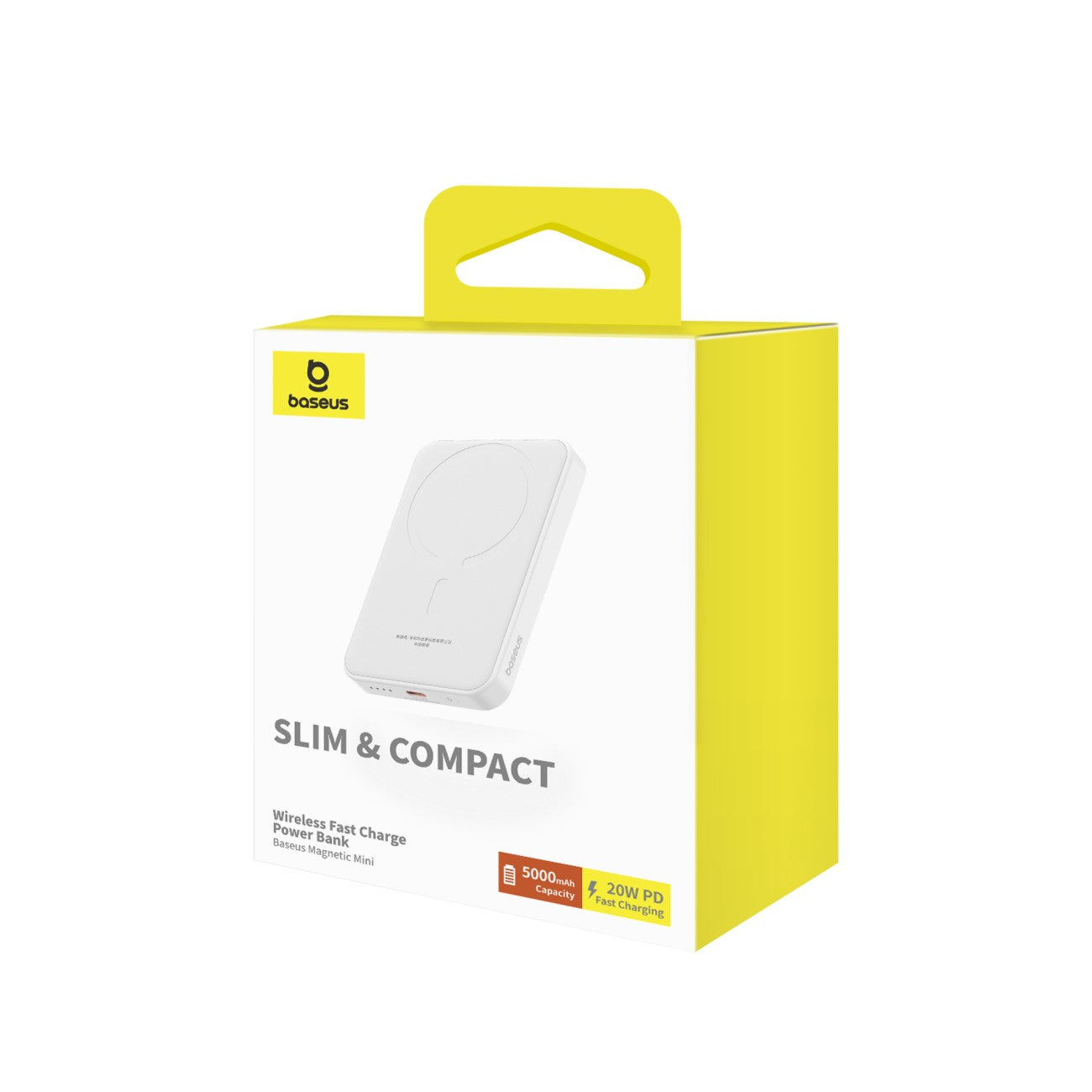 Baseus Magnetic Mini Powerbank 5000mAh | 20W PD & Qi | Weiß
