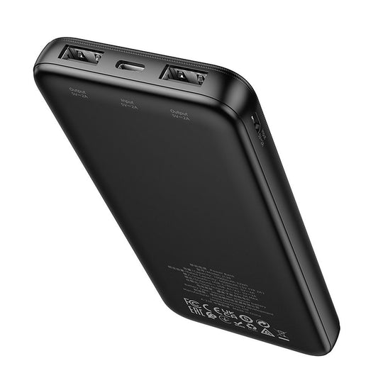 Externe Batterie HOCO J128, 10000mAh, 10W, 2 x USB-A, Schwarz