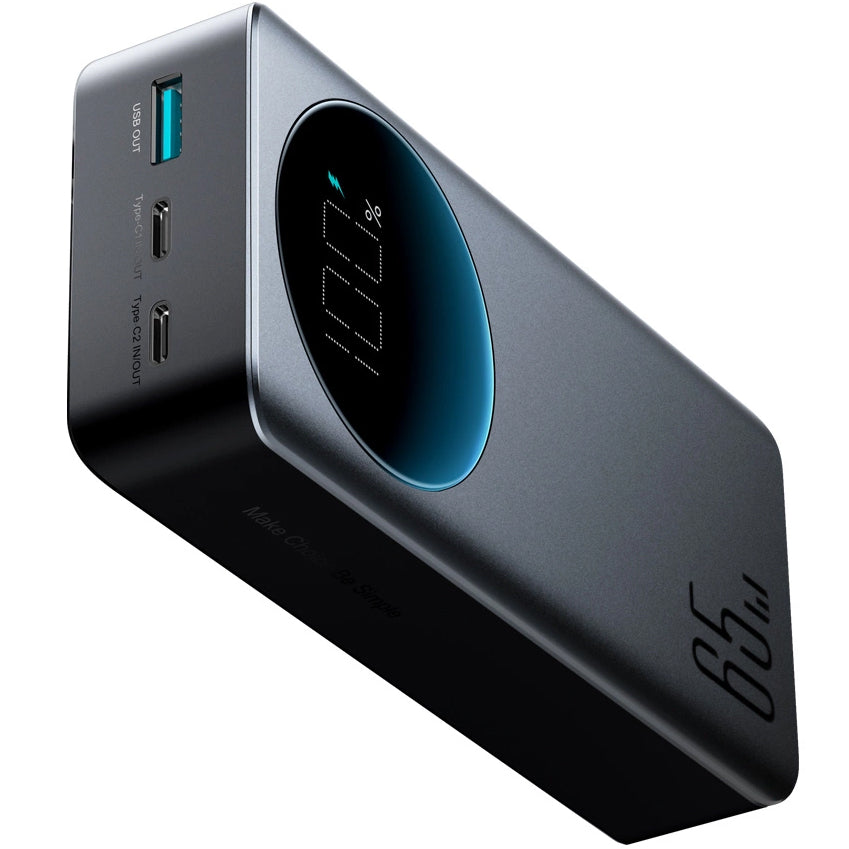 Externer Akku Joyroom JR-PBF05, 30000mAh, 65W, QC + PD, 1 x USB-A - 2 x USB-C, Schwarz