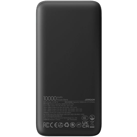 Externer Akku Joyroom JR-PBF15, 10000mAh, 22.5W, QC + PD, 1 x USB-C - 2 x USB-A, Schwarz