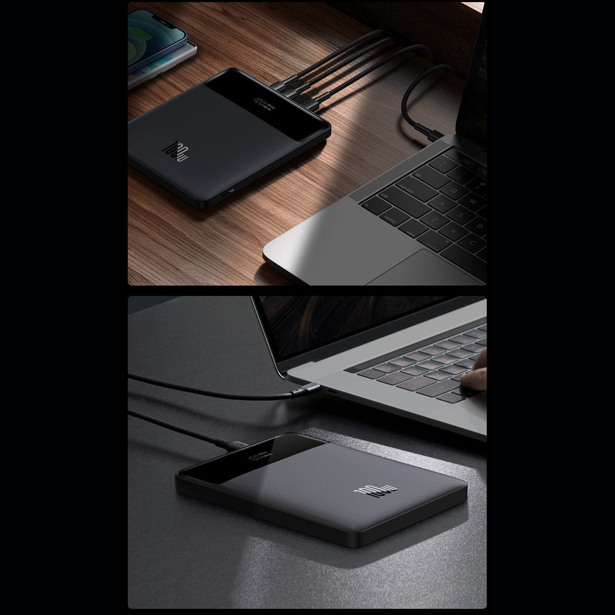Baseus Blade Ultrathin Powerbank 20000mAh | 100W | 2x USB-A & 2x USB-C | Schwarz