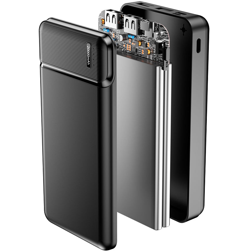 MaXlife MXPB-01 Powerbank 20000mAh | 12W | 2x USB-A | Schwarz