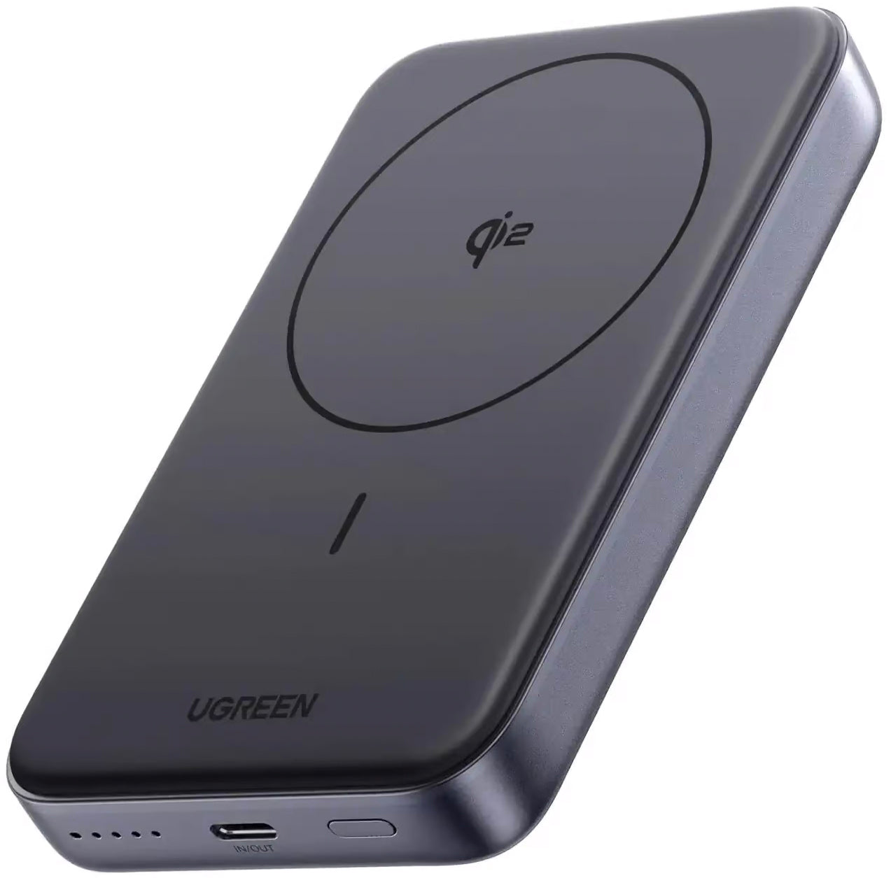 Externer Akku UGREEN PB761, 10000mAh, 30W, PD + FQI, 1 x QI - 1 x USB-C, Grau