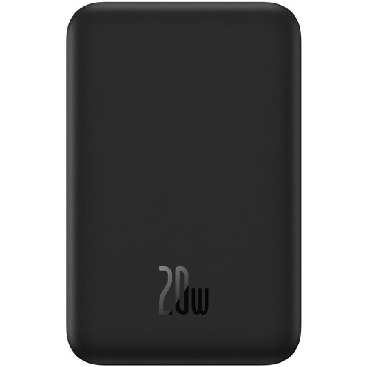 Externer Wireless-Akku Baseus Magnetic Mini, 20000mAh, 20W, PD + FQI, 1 x QI - 1 x USB-C, Schwarz PPCX150001