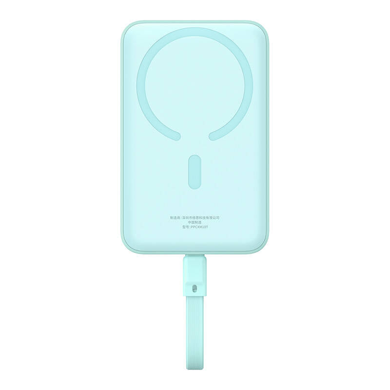 Externer Wireless-Akku Baseus Magnetic Mini, 10000mAh, 30W, PD + FQI, 1 x Lightning - 1 x QI - 1 x USB-C, Blau P1002210B333-00