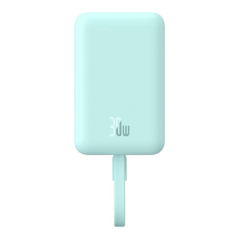 Externer Wireless-Akku Baseus Magnetic Mini, 10000mAh, 30W, PD + FQI, 1 x Lightning - 1 x QI - 1 x USB-C, Blau P1002210B333-00