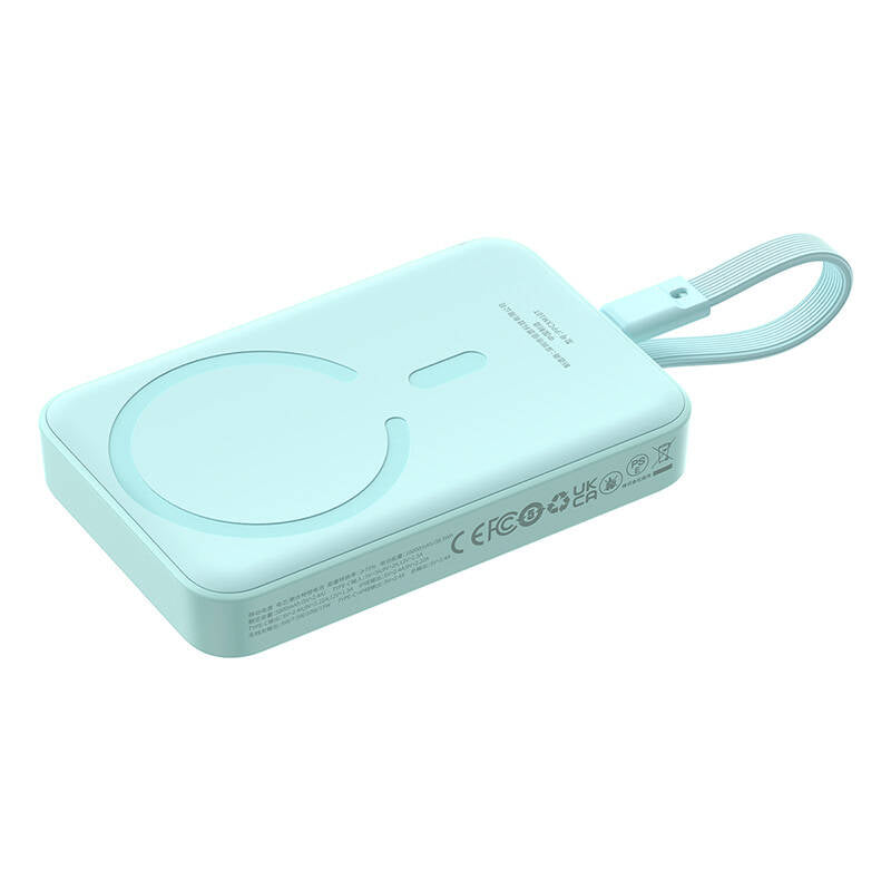 Externer Wireless-Akku Baseus Magnetic Mini, 10000mAh, 30W, PD + FQI, 1 x Lightning - 1 x QI - 1 x USB-C, Blau P1002210B333-00