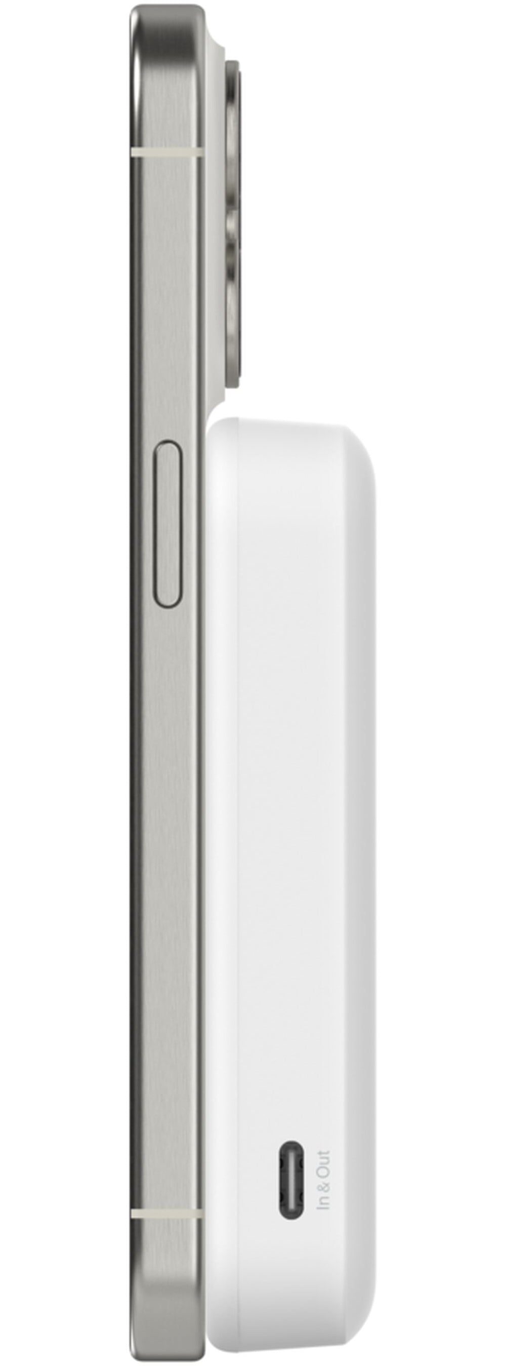 Belkin BoostCharge Pro Wireless Powerbank mit Kickstand, 8000mAh, 15W, FQI, 1 x QI - 1 x USB-C, Weiß BPD007btWH