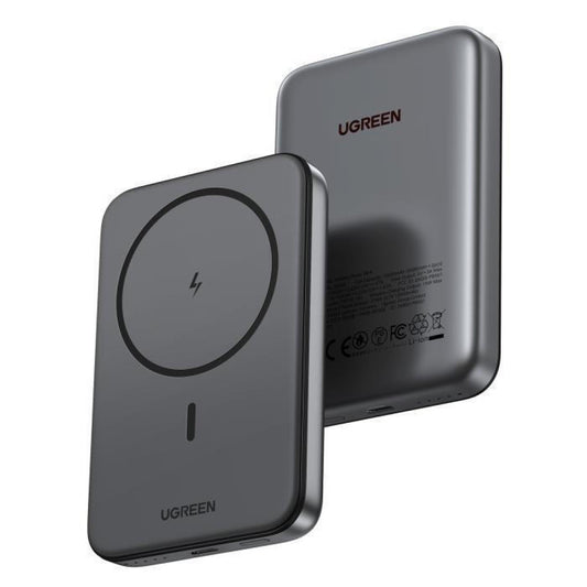 Externer Wireless-Akku UGREEN PB561, 10000mAh, 20W, PD + FQI, 1 x QI - 1 x USB-C, Schwarz