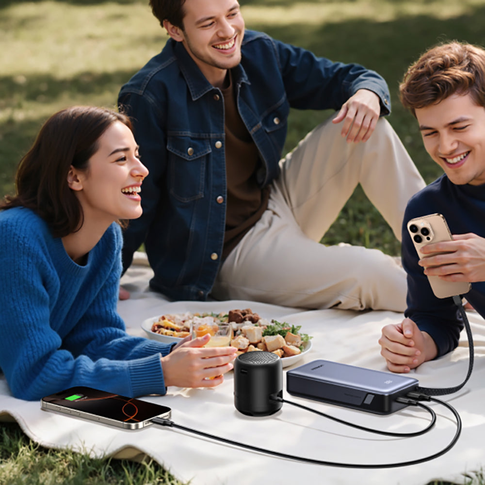 Externer Akku UGREEN PB536 (55988B), 20000mAh, 45W, QC + PD, 1 x USB-A - 2 x USB-C, Grau