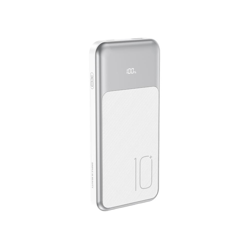 Externer Akku XO Design PR248, 10000mAh, 22.5W, QC + PD, 1 x Lightning - 1 x USB-A - 2 x USB-C, Weiß