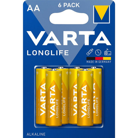 Varta Longlife 4106 batteries, AA / LR6, Set 6 pieces