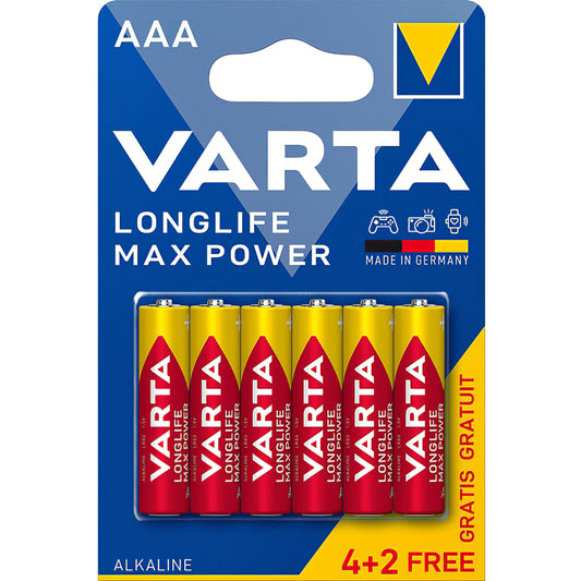 Varta Longlife Max Power Max Power 4703 batteries, AAA / LR3, Set 6 pieces