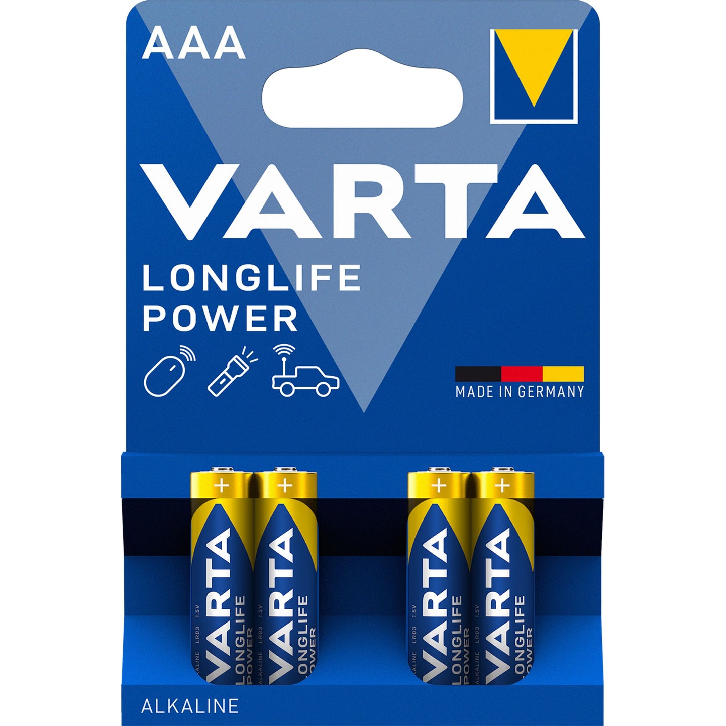 Varta Longlife Power Batterie 4903, AAA / LR3, Set 4 Stück