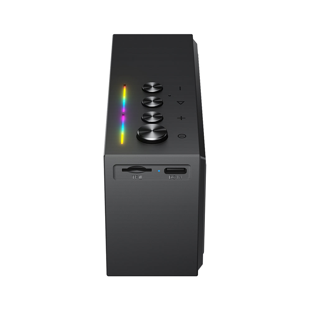 Bluetooth-Lautsprecher Acefast K9 Go, 7W, TWS, RGB, wasserdicht, Schwarz
