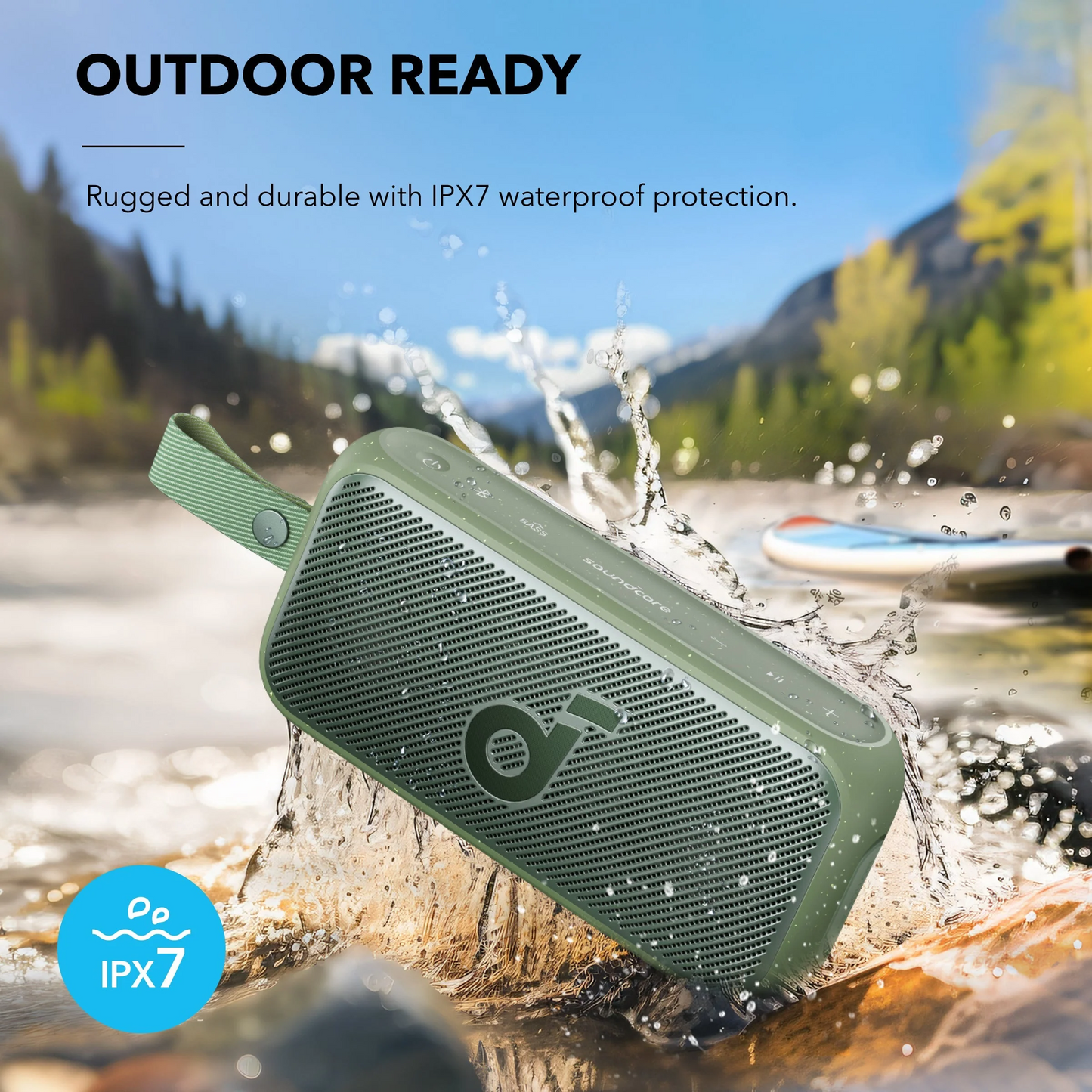 Tragbarer Bluetooth-Lautsprecher Anker SoundCore Motion 300, 30W, TWS, wasserdicht, Grün A3135061