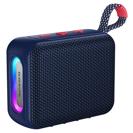 Borofone BR106 Felicitous tragbarer Bluetooth-Lautsprecher, 8 W, TWS, RGB, Marineblau